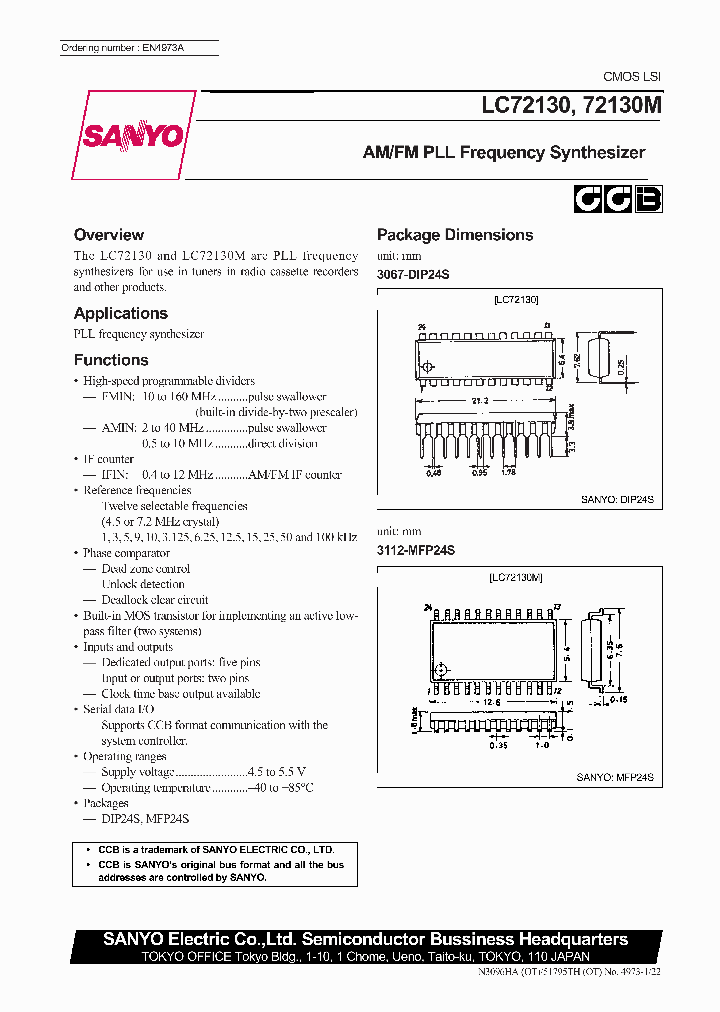 LC72130_27826.PDF Datasheet