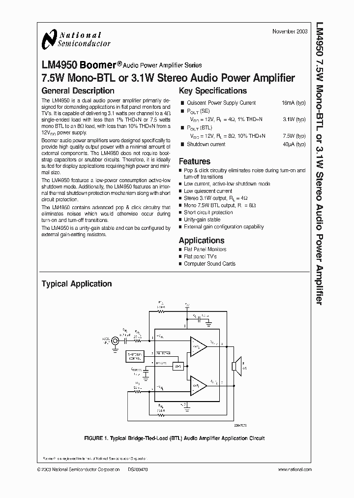 LM4950_334386.PDF Datasheet