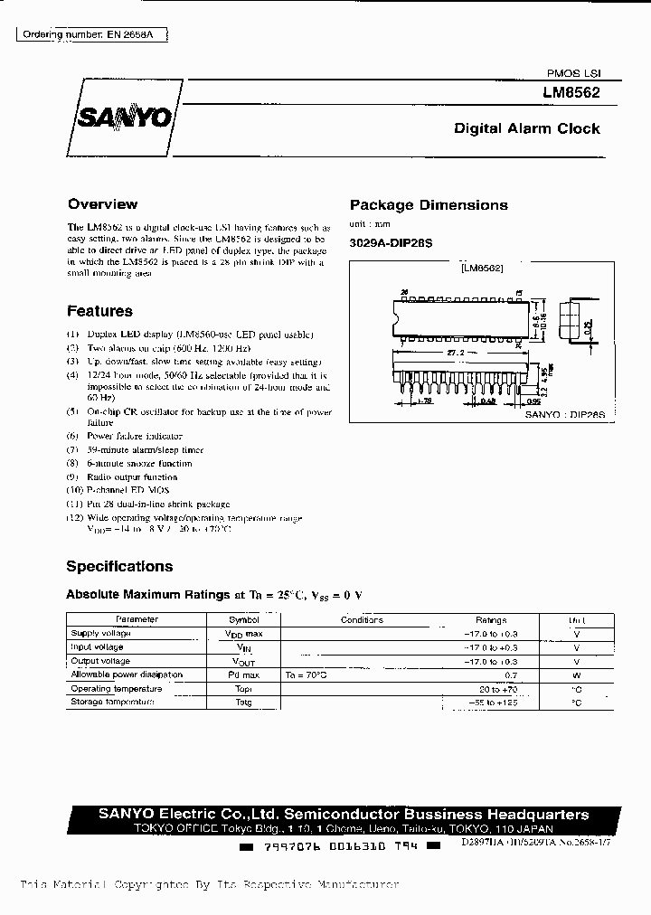 LM8562_373145.PDF Datasheet