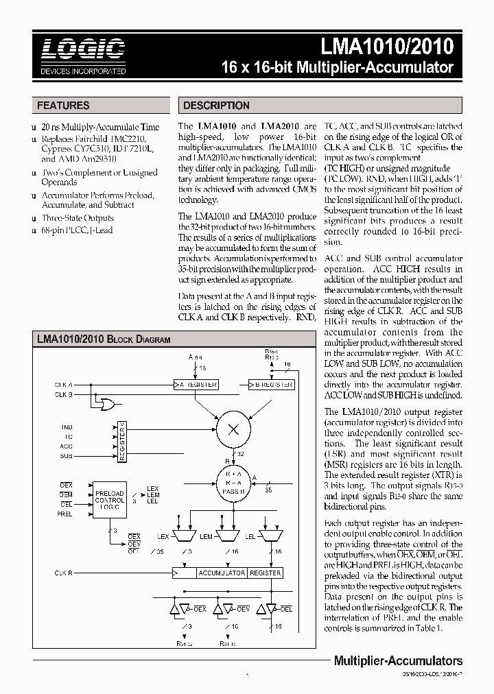 LMA1010_250631.PDF Datasheet