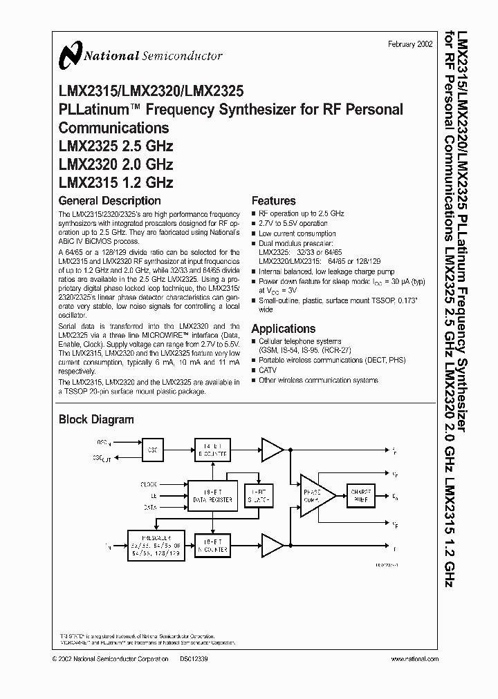 LMX2325TM_337274.PDF Datasheet