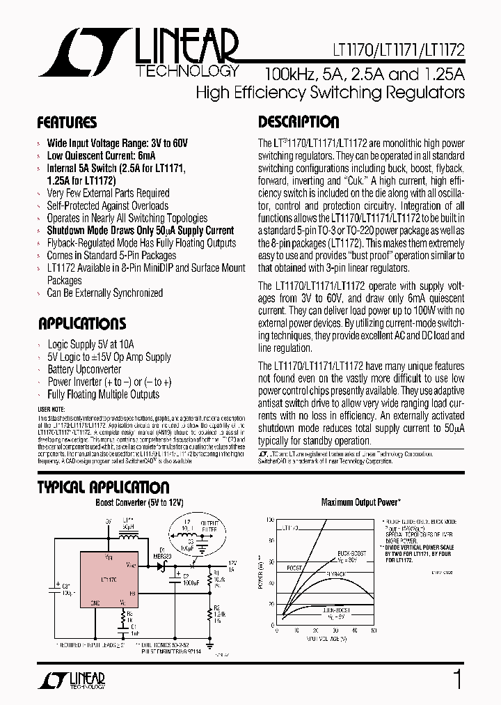 LT1172_307927.PDF Datasheet