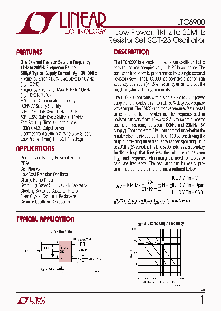 LTC6900_196523.PDF Datasheet