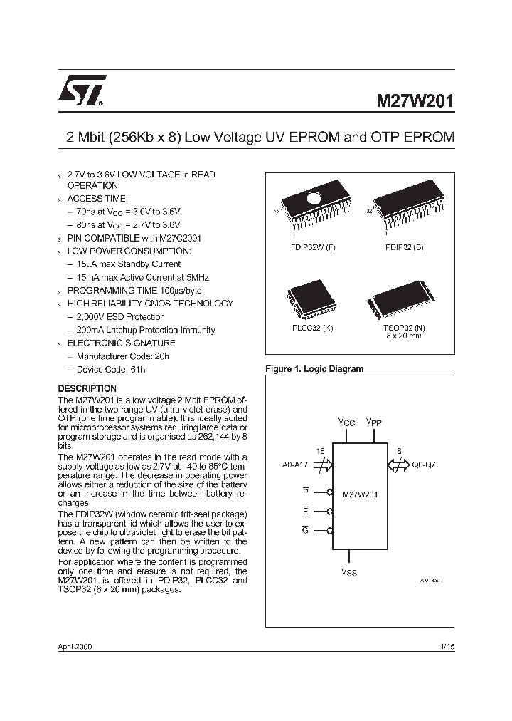 M27W201_53156.PDF Datasheet