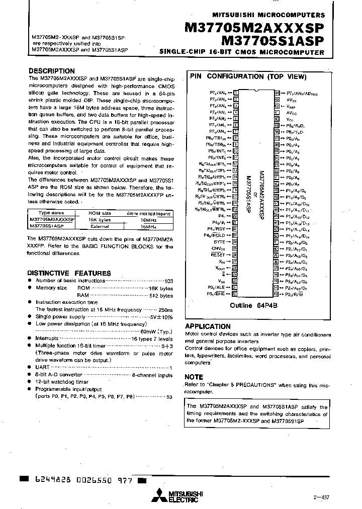 M37705M2AXXXSP_366280.PDF Datasheet