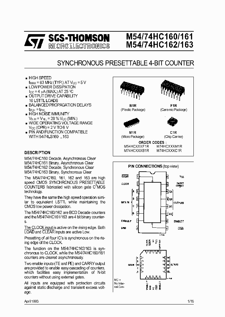 M74HC160_18686.PDF Datasheet