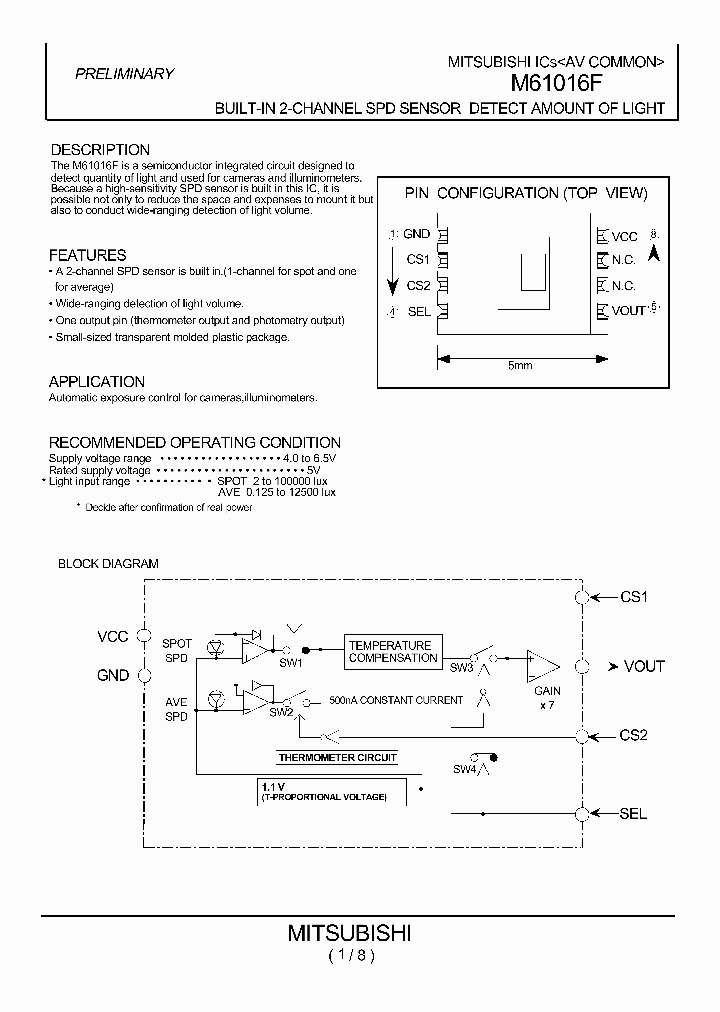 M61016F_311274.PDF Datasheet