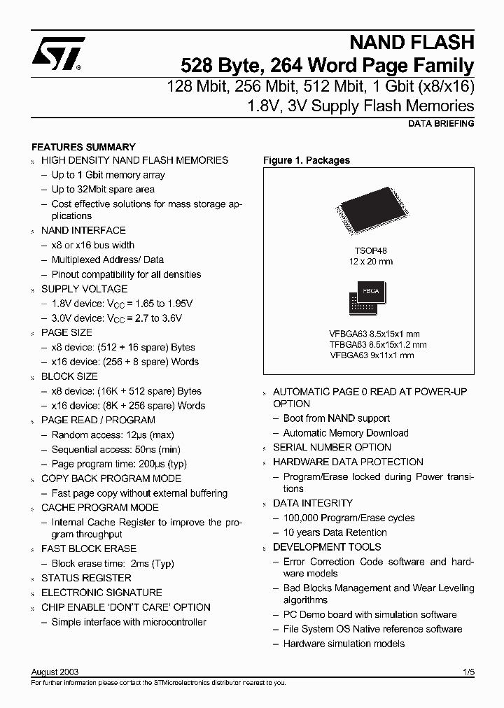 NAND256W4A_248040.PDF Datasheet