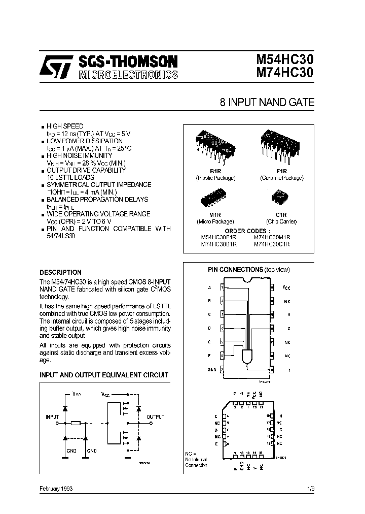 M74HC30_280262.PDF Datasheet