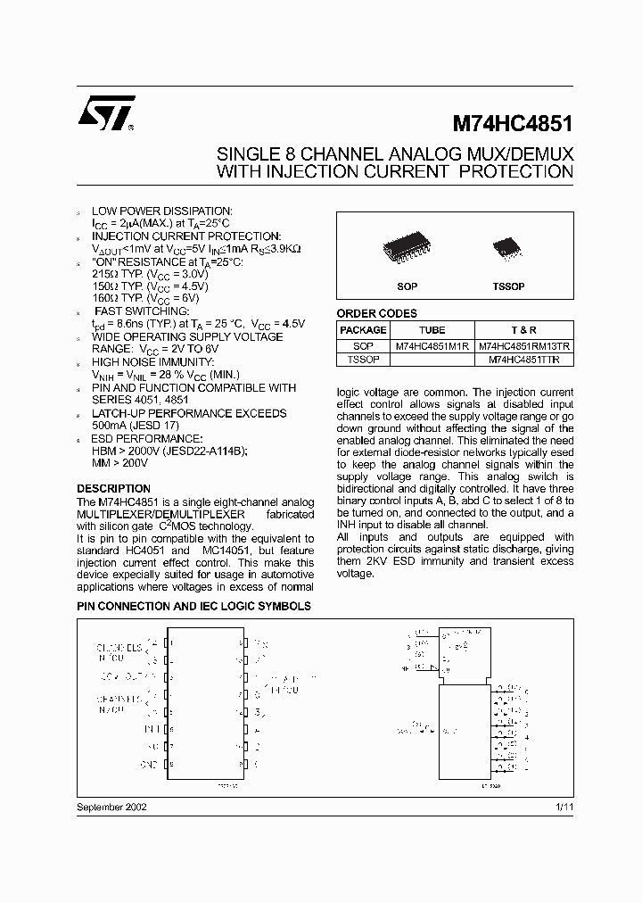 M74HC4851_322299.PDF Datasheet