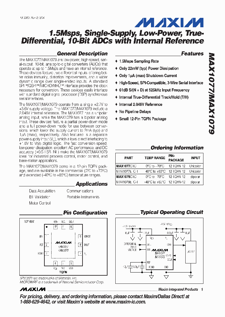 MAX1079_328847.PDF Datasheet