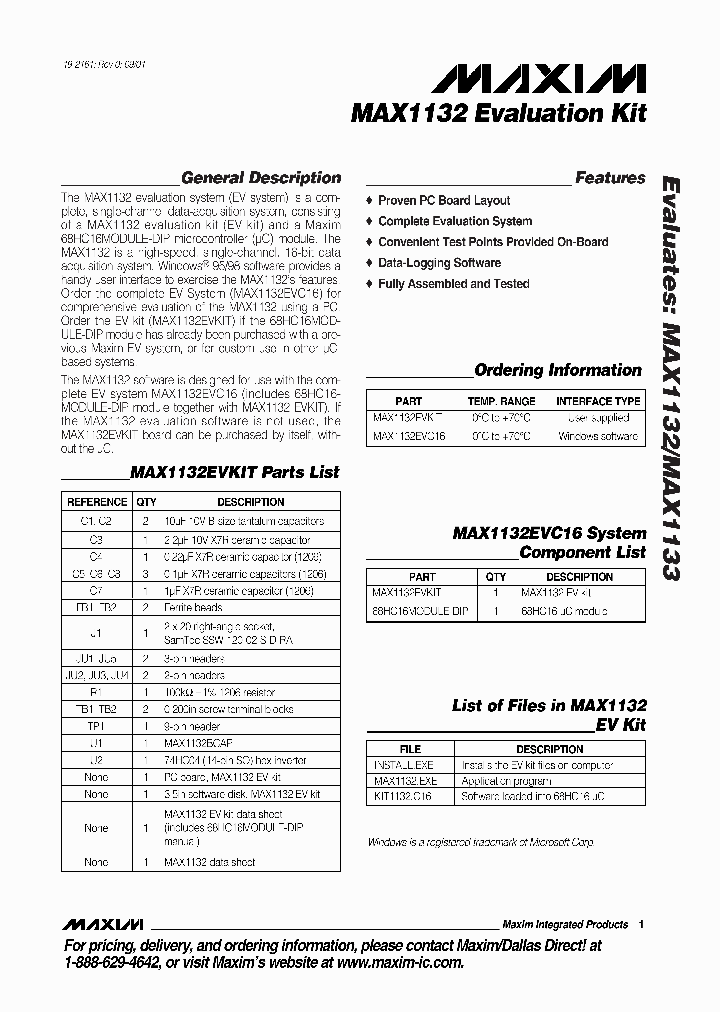 MAX1132EVSYS_366609.PDF Datasheet
