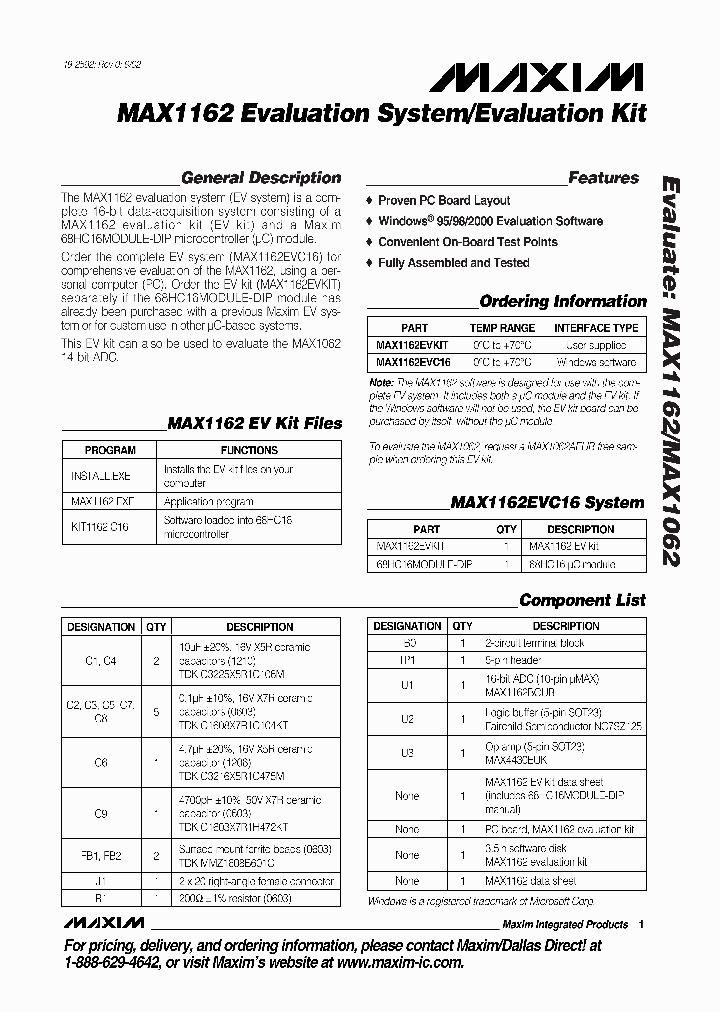 MAX1162EVC16_200651.PDF Datasheet