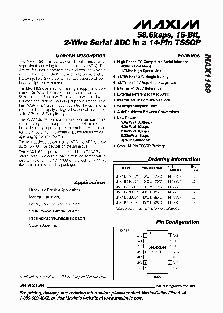 MAX1169_319075.PDF Datasheet