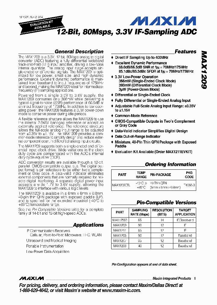 MAX1209_332118.PDF Datasheet