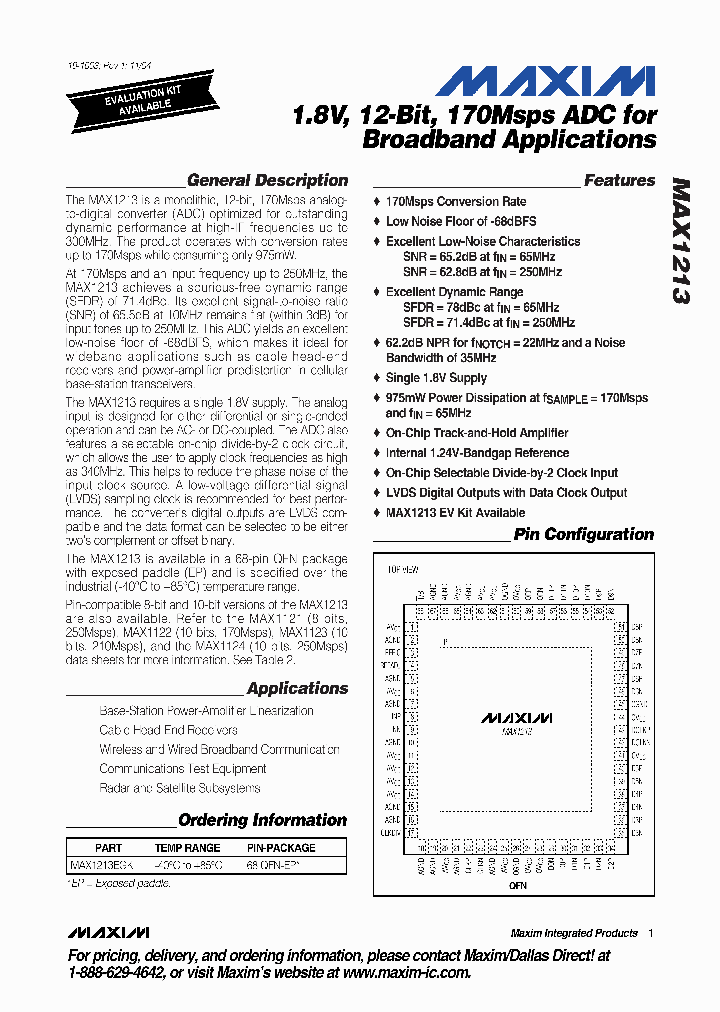 MAX1213_330042.PDF Datasheet