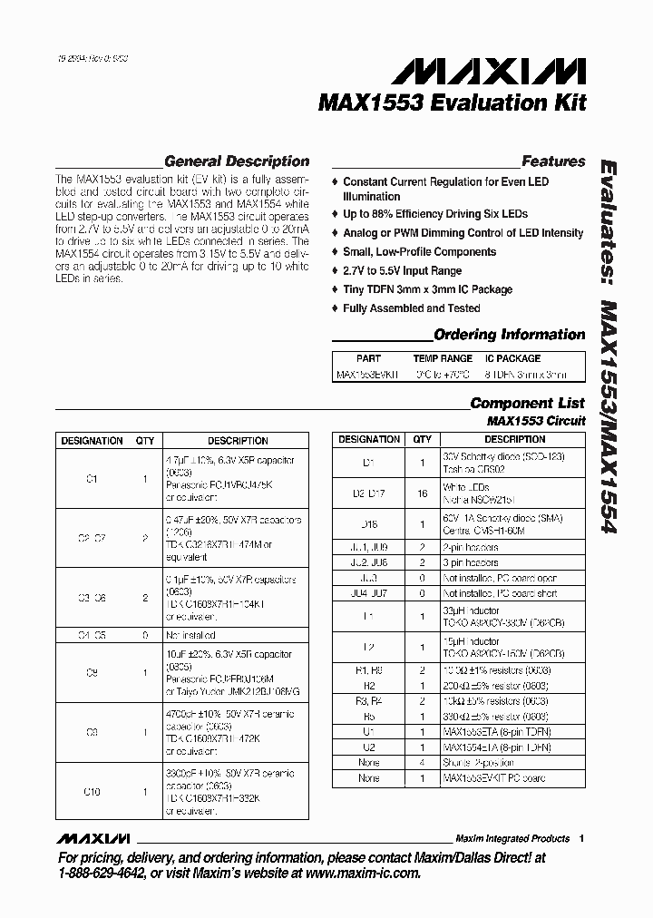 MAX1553EVKITNBSP_337162.PDF Datasheet
