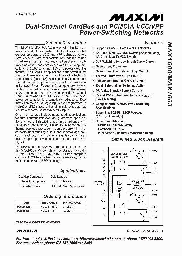 MAX1600_243188.PDF Datasheet