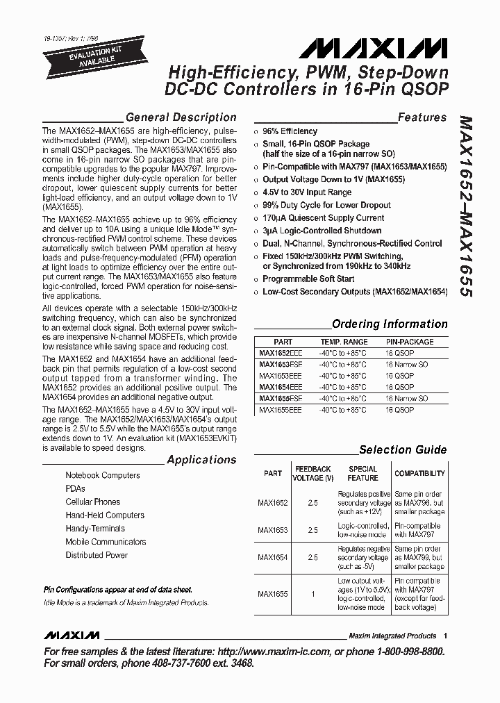 MAX1652_125639.PDF Datasheet