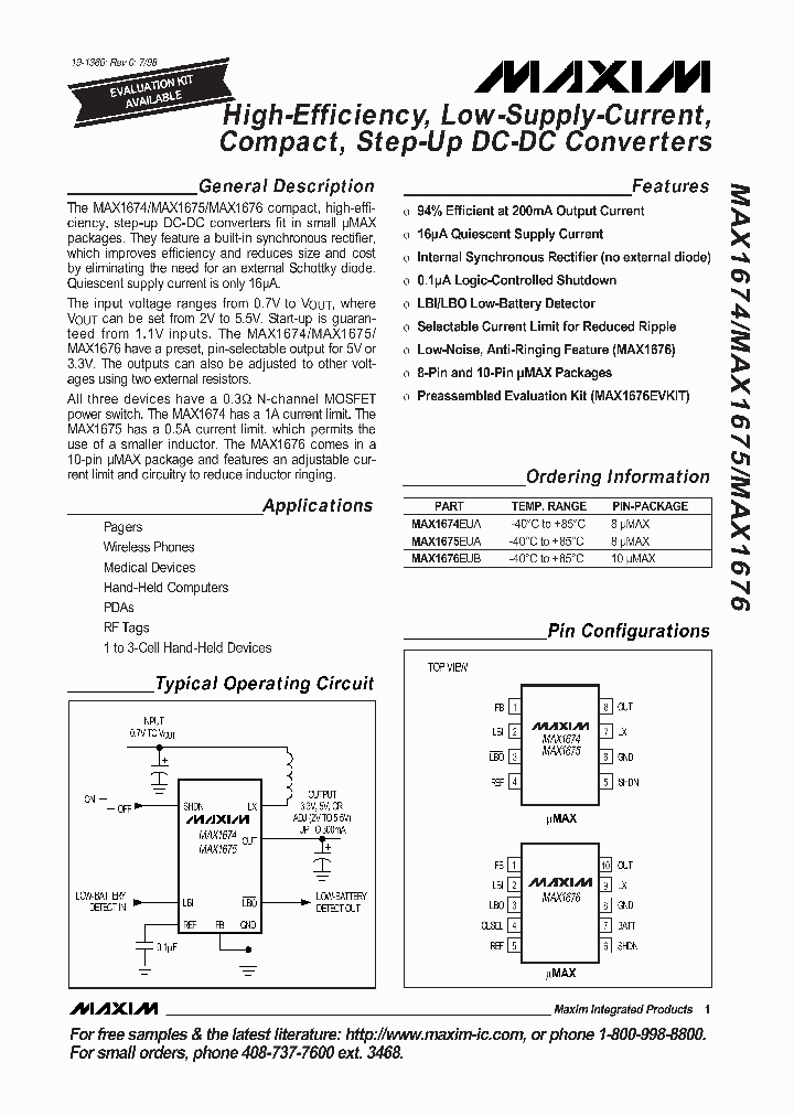 MAX1676EUB_92463.PDF Datasheet