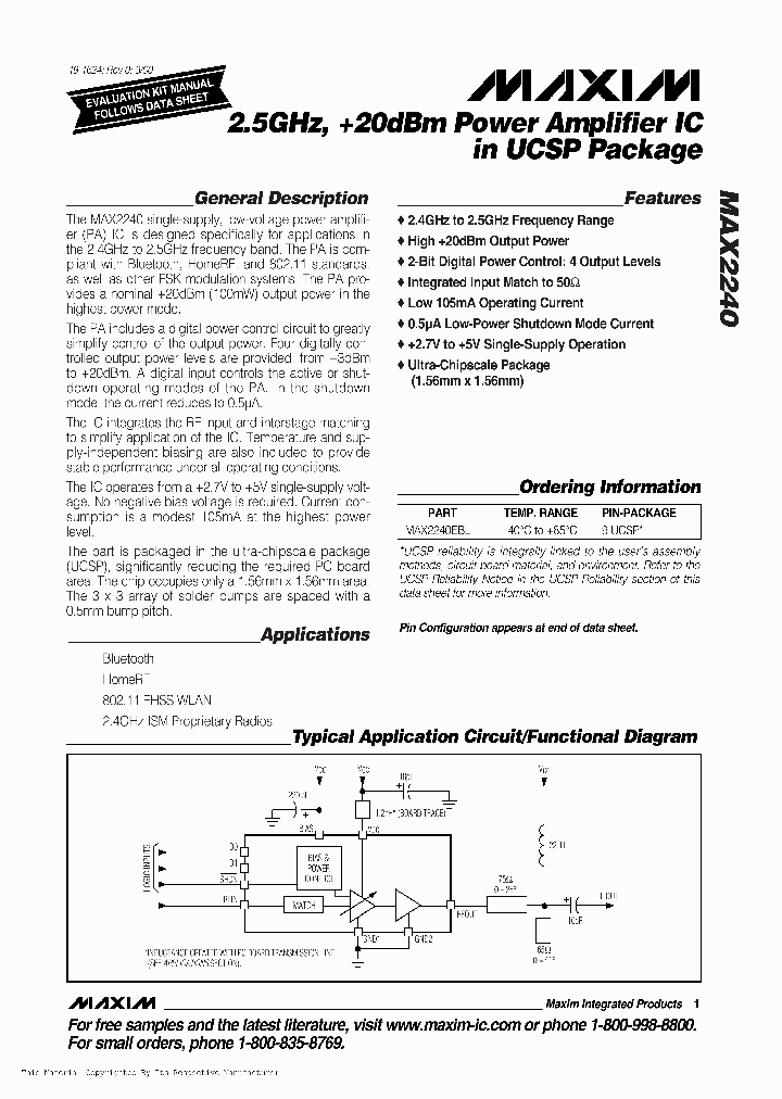 MAX2240EPL_357368.PDF Datasheet