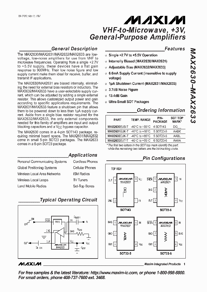 MAX2630_46432.PDF Datasheet