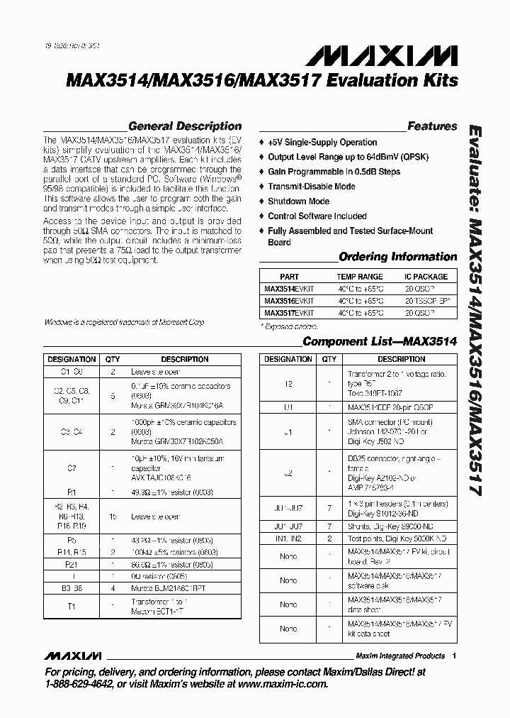 MAX3517EVKIT_357905.PDF Datasheet