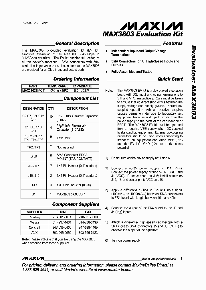 MAX3803EVKIT_323219.PDF Datasheet