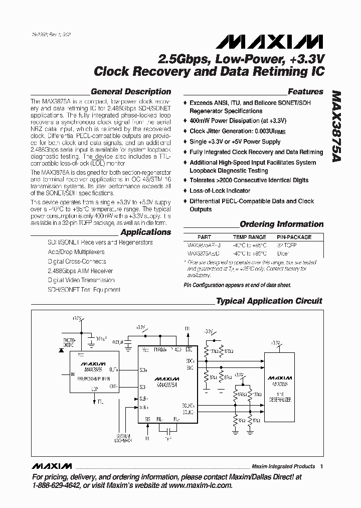 MAX3875A_329451.PDF Datasheet