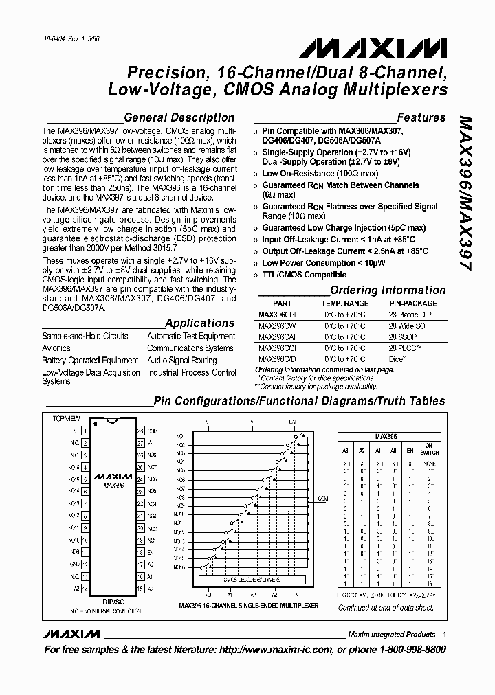 MAX396_135895.PDF Datasheet