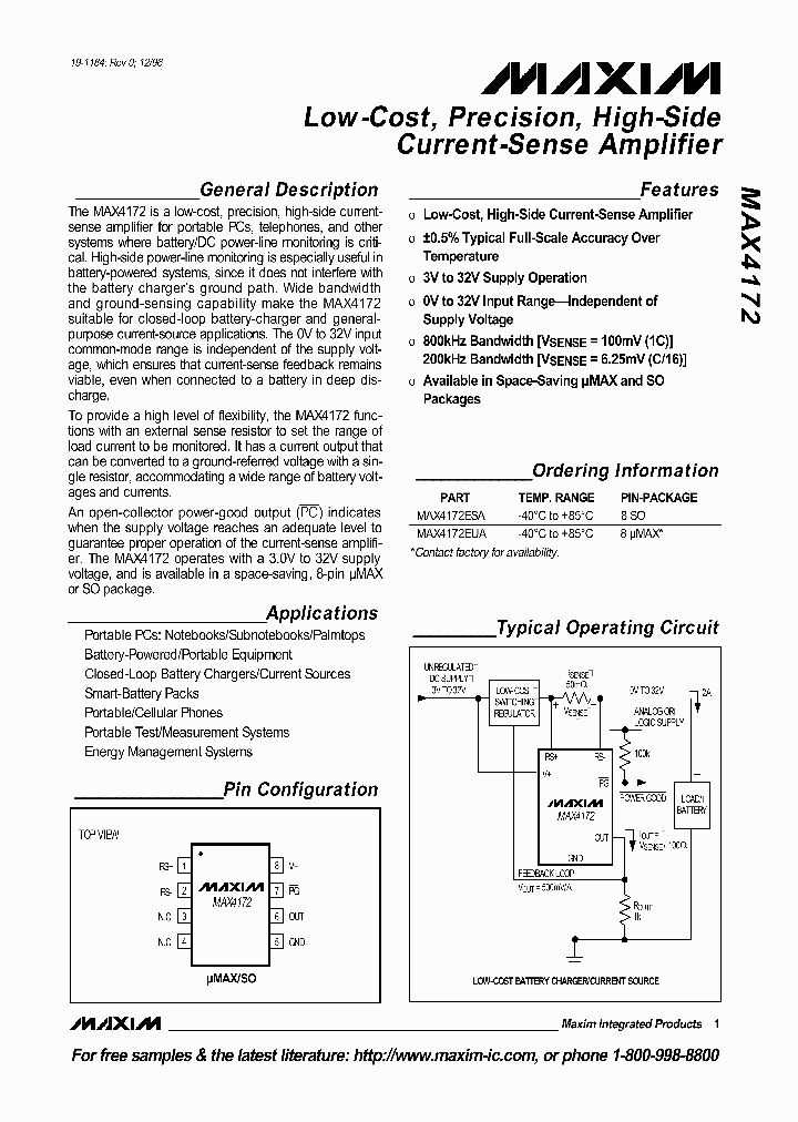 MAX4172_282884.PDF Datasheet