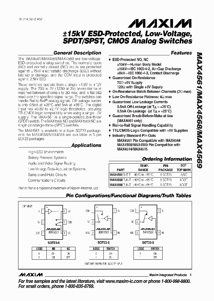 MAX4561_310568.PDF Datasheet