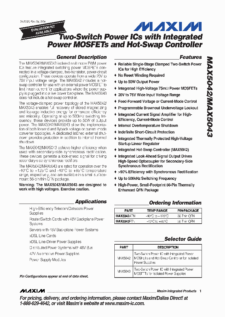 MAX5043_282149.PDF Datasheet