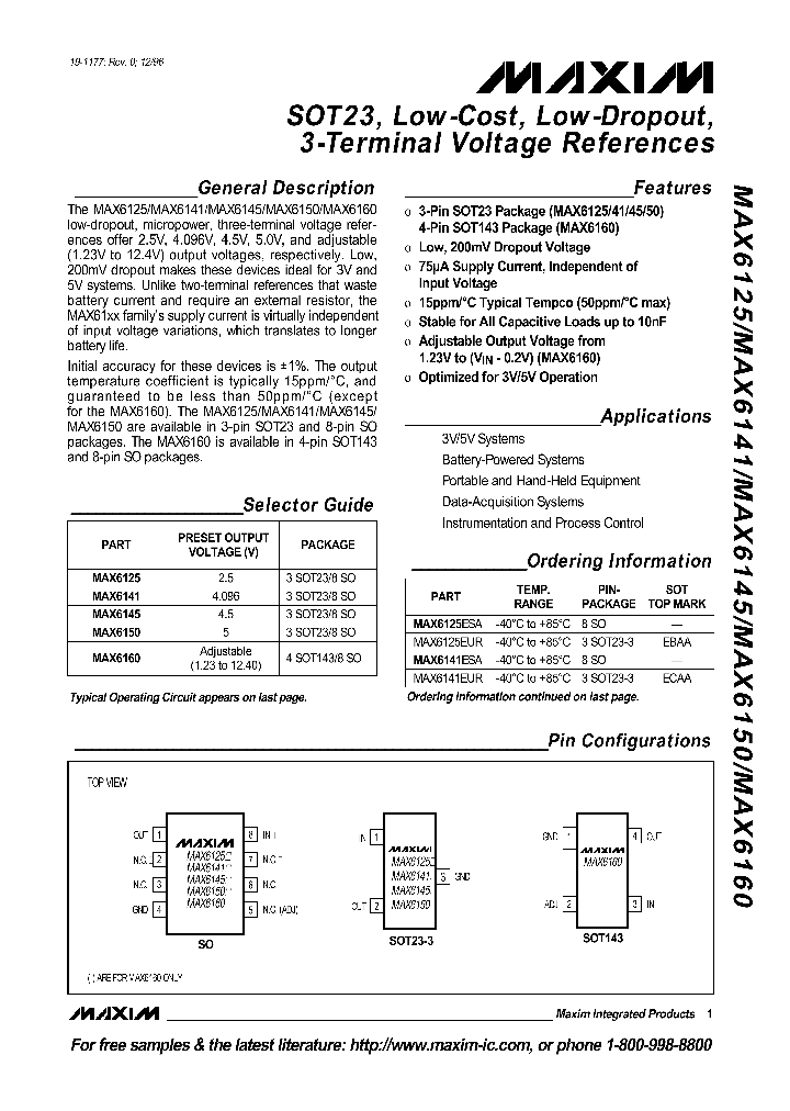 MAX6160_81457.PDF Datasheet