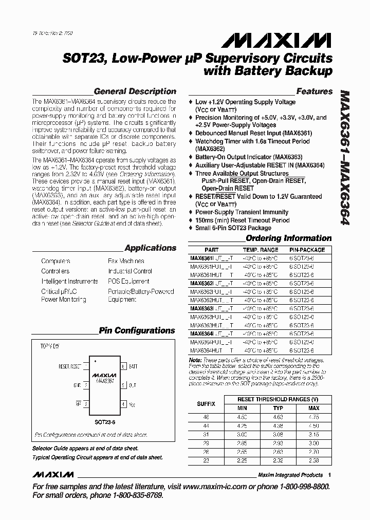 MAX6362_340518.PDF Datasheet
