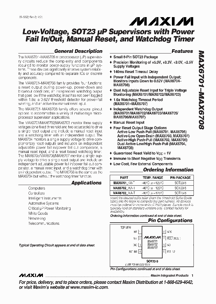 MAX6705_355725.PDF Datasheet