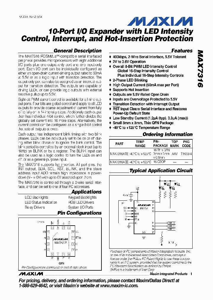 MAX7316AEE_334107.PDF Datasheet