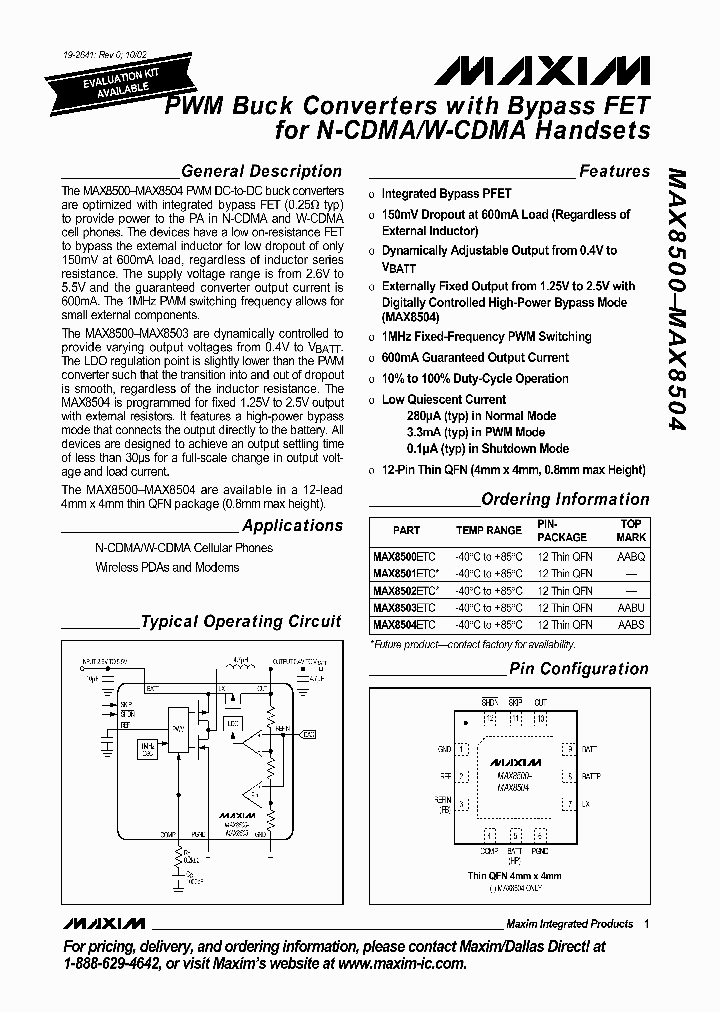 MAX8504_309308.PDF Datasheet