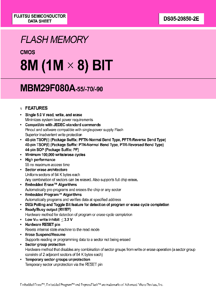 MBM29F080A_89115.PDF Datasheet
