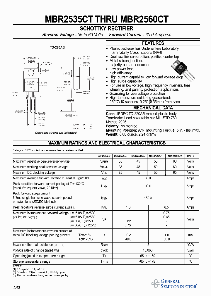 MBR2560CT_308750.PDF Datasheet