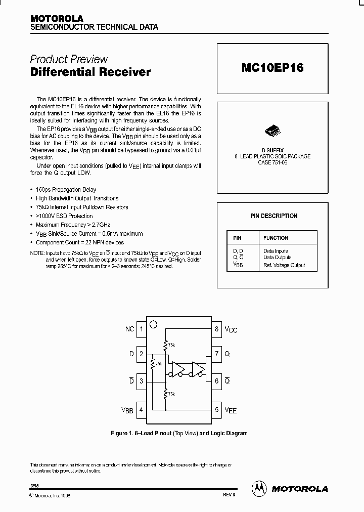 MC100EP16D_338325.PDF Datasheet