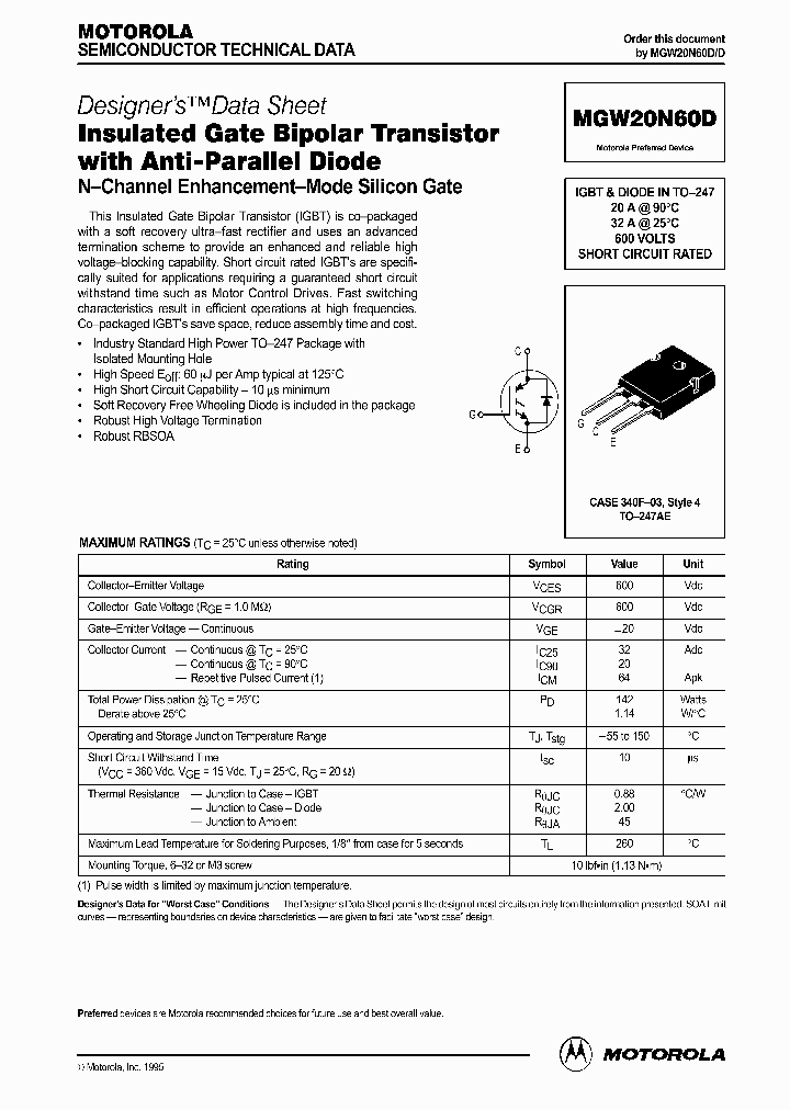 MGW20N60DD_326452.PDF Datasheet