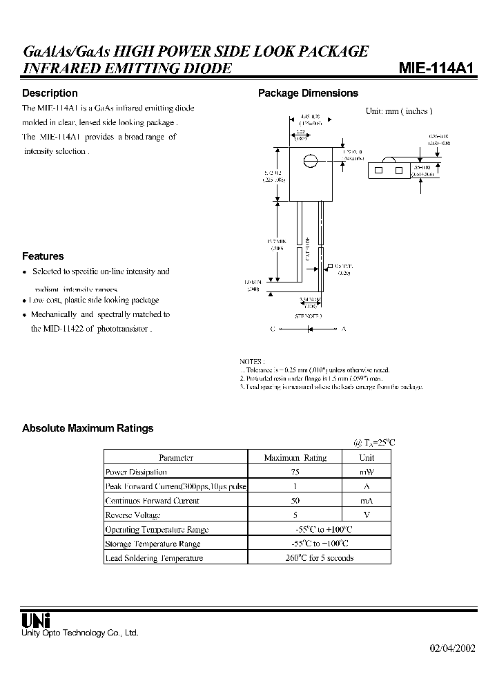 MIE-114A1_376962.PDF Datasheet