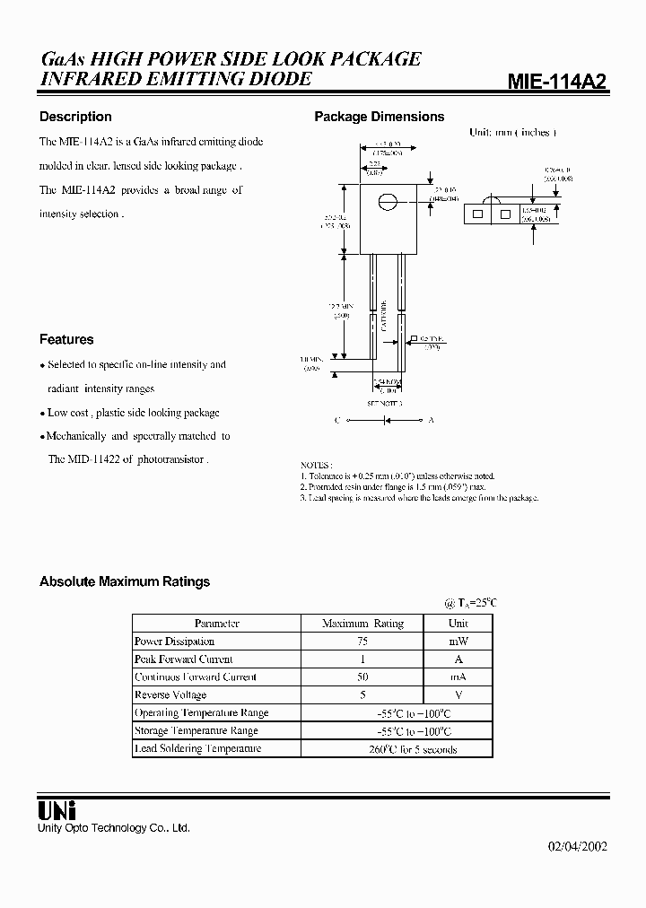 MIE-114A2_376961.PDF Datasheet