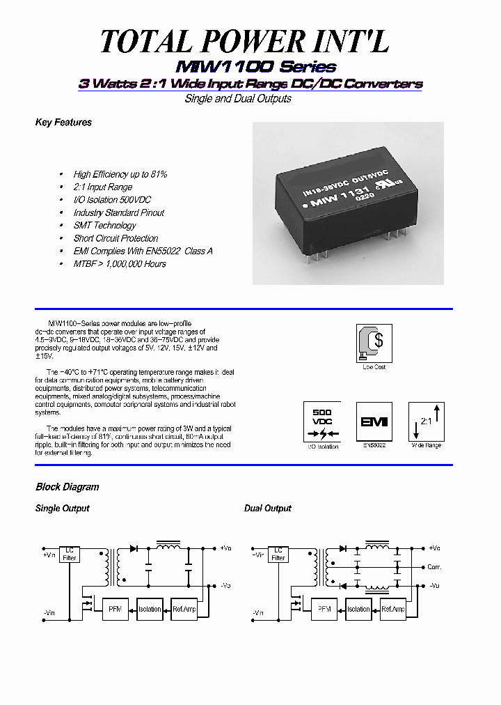 MIW1111_277340.PDF Datasheet