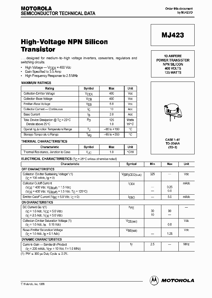 MJ423D_376670.PDF Datasheet