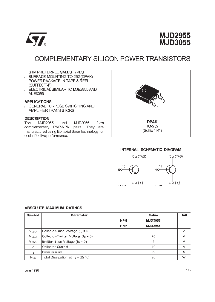 MJD3055_346462.PDF Datasheet