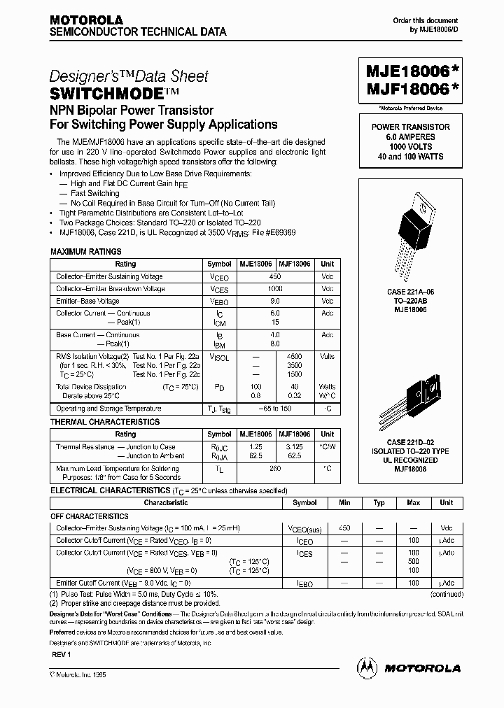 MJF18006_194825.PDF Datasheet