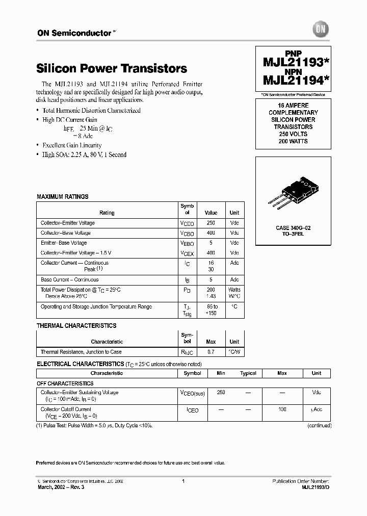 MJL21193_328944.PDF Datasheet