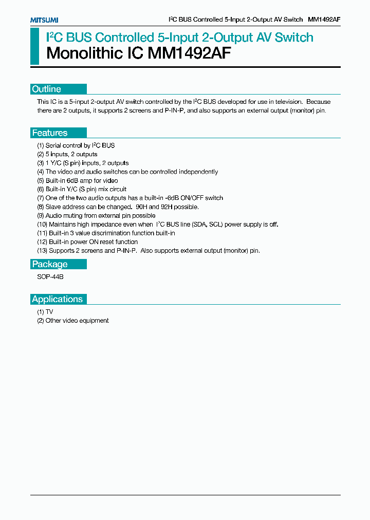 MM1492AF_320593.PDF Datasheet